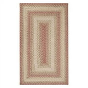 2'3" x 3'9" Oval Accent Rug Carnelian/Avocado Color Hand Braided in India "Jamestown Collection" Indoor/Outdoor