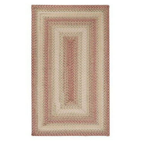 2'3" x 3'9" Oval Accent Rug Carnelian/Avocado Color Hand Braided in India "Jamestown Collection" Indoor/Outdoor