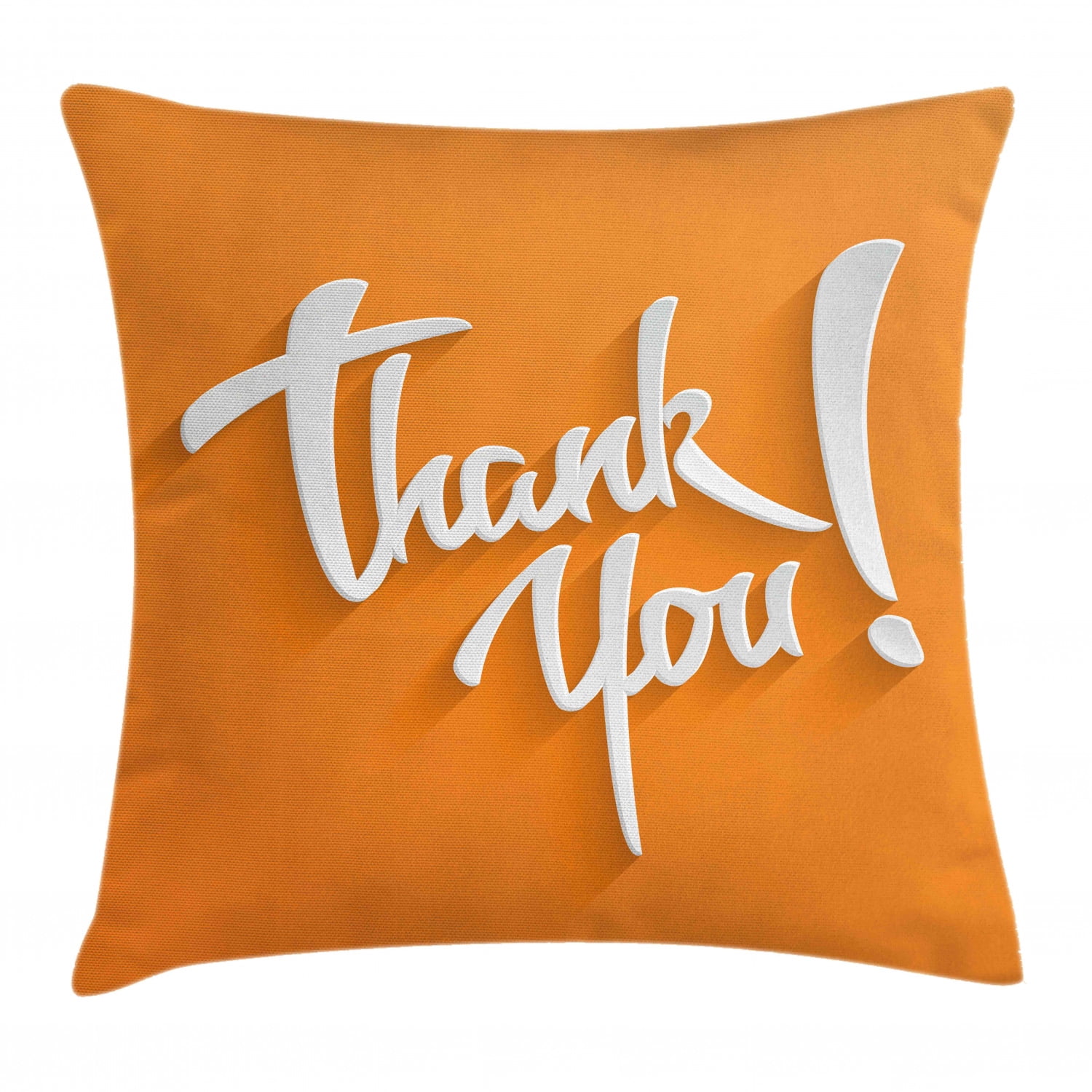 Thank You Throw Pillow Cushion Cover, Curvy Joint Handwriting