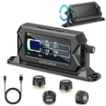 thumbnail image 1 of Sistema de Monitoreo de Presión de Neumáticos LETOURWM para Remolques RV con 4 Sensores, Solar, USB-C, IP68, 1 of 8