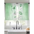 thumbnail image 3 of Green Flowers Sheer Curtains 45 Inches Length 2 Panels Set, Window Sheer Curtains for Living Room/Bedroom, Spring Floral Elegant Pastoral Botanical Light Filtering Rod Pocket Curtain 52''x45''x2, 3 of 8