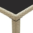 thumbnail image 3 of vidaXL Garden Table Beige 123x60x74 cm Poly Rattan, 3 of 4