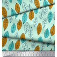 thumbnail image 2 of Soimoi Cotton Voile Fabric Leaves Block Printed Craft Fabric by The Yard 42 Inch Wide, 2 of 3