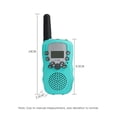 thumbnail image 2 of Walkie Talkie portátil de mano para niños, radios de 2 vías, 3 km de largo alcance, educativo, inter Abanopi  Verde, 2 of 7