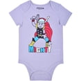 thumbnail image 4 of Marvel Boy's 5-Pack Avengers Short Sleeve Onesie Creepers Assortment, 4 of 6