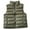 02-Army Green, variant on Womens Puffer Tank Tops Lightweight Zip Up Jacket Winter Warm Coat Outerwear Clothes Tops Outfit 02-White M Fashion