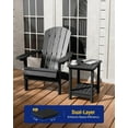 thumbnail image 2 of WINSOON Small Outside Adirondack Square Side Table,Double Layer - Black, 2 of 7