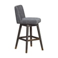thumbnail image 2 of HomeRoots 491368 30 in. Solid Wood Swivel Bar Height Bar Chair with Footrest, Gray, 2 of 3