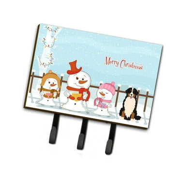 Merry Christmas Carolers Bernese Mountain Dog Leash or Key Holder