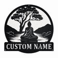 thumbnail image 1 of Cuadro Decorativo de Metal con Diseño buda con nombre Mediano, 1 of 4