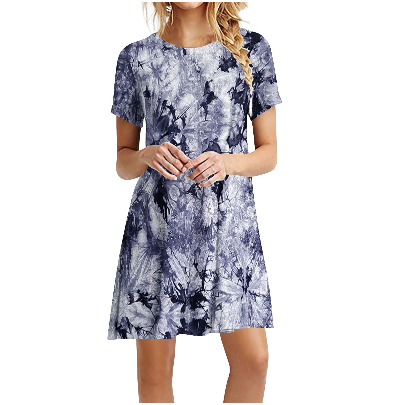TIANEK Ladies Birthday Skims Dupes Mini Spring 2023 Mother's Day Dress Plain Short Sleeve Floral