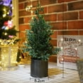 thumbnail image 2 of Flocking artificial Christmas tree, desktop cedar Christmas tree, indoor Christmas decorations, 2 of 5
