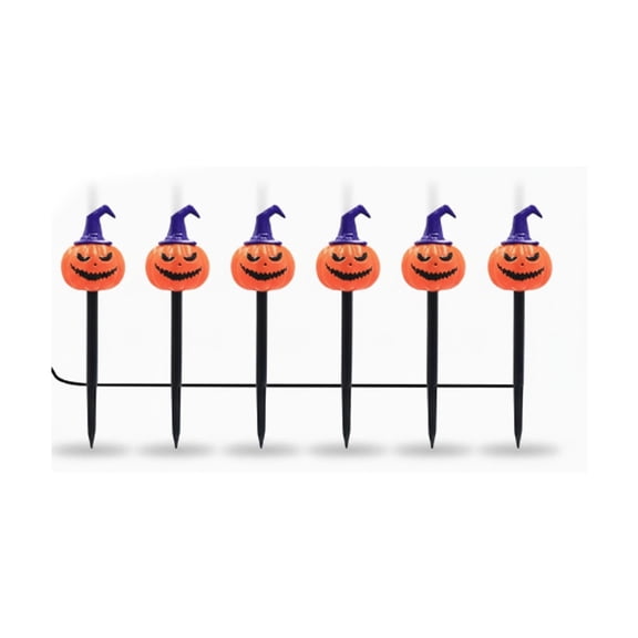 Solar Halloween Outdoor Lights – 5-in-1 Pumpkin & Ghost Stake Lights, Spooky Witch Yard Decorations, Waterproof Garden Pathway Lights for Halloween Party