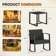 thumbnail image 7 of Homall Patio Furniture Set Outdoor Rocker All Weather PP Rocking Chair with Cushion Set of 3, Gray, 7 of 7