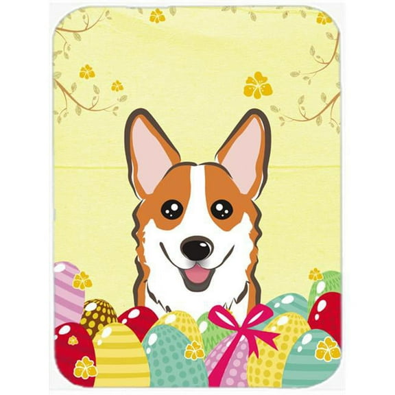 Red Corgi Easter Egg Hunt Mouse Pad, Hot Pad or Trivet
