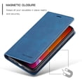 thumbnail image 2 of Premium PU Leather Flip Folio Case for iPhone 11, Protective Case with Kickstand Card Slot Holder Hidden Magnetic Closure Shockproof Wallet Cover for iPhone 11 6.1 inch - Blue, 2 of 7