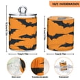 thumbnail image 3 of 2 Pack Qtip Holder Dispenser Retro Bats on Orange Clear Plastic Storage Apothecary Jars for Cotton Swabs Balls Pads Floss, 3 of 7
