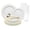 White with Gold, variant on Smarty White with Gold Pearl String Round Disposable Plastic Wedding Value Set (30 Settings)