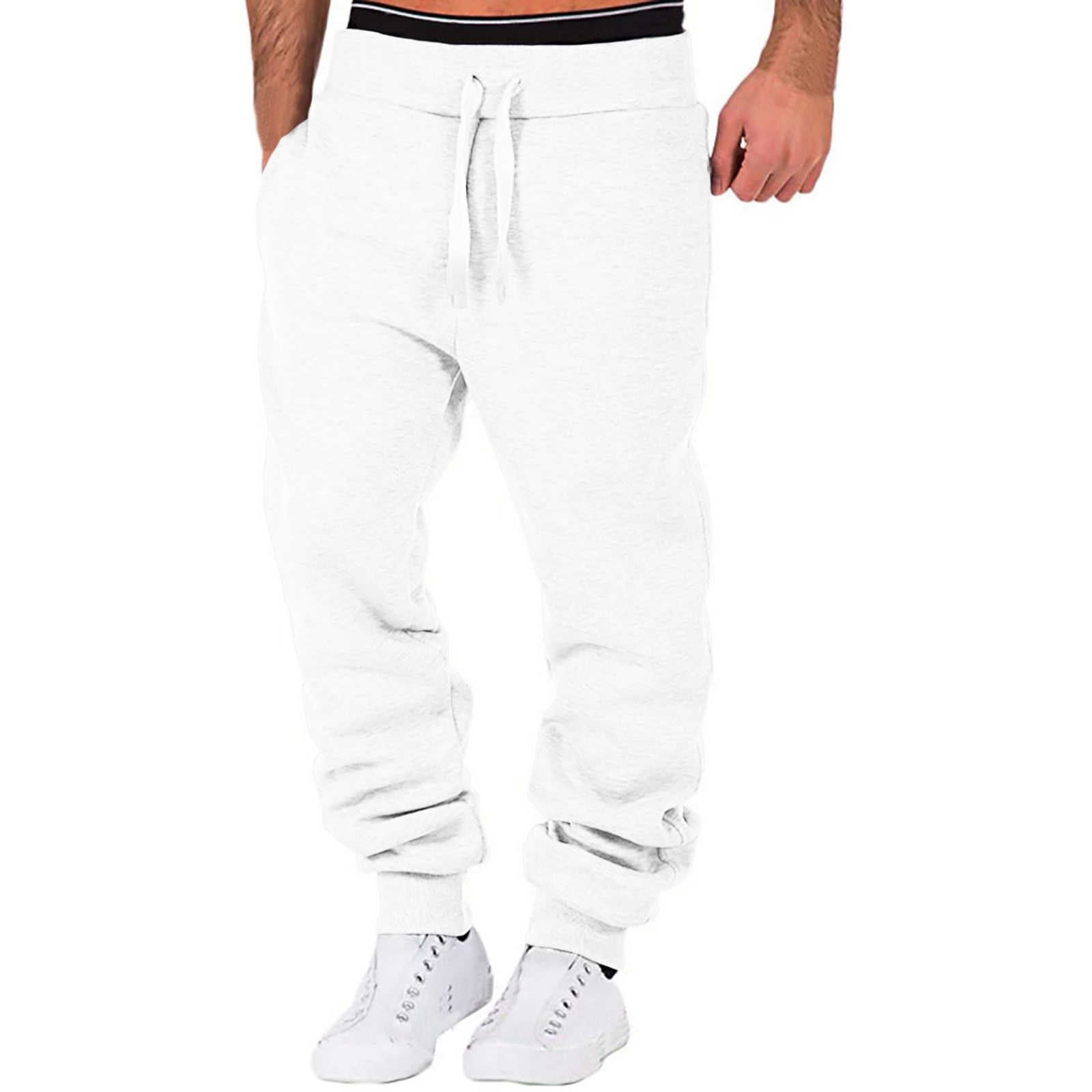 kpoplk Mens Pants,Men's Jogger Sweatpants with Zipper Pockets