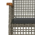 thumbnail image 3 of vidaXL 7 Piece Garden Dining Set with Cushions Grey Poly Rattan, 3 of 4