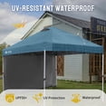 thumbnail image 6 of CROWN SHADES 10'x10' Instant Canopy Tent with 1 Sidewall with One Push Setup Sun Shelter for Events Parties Cyan Blue, 6 of 8