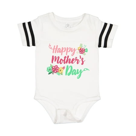 

Inktastic Happy Mothers Day with Flowers Gift Baby Boy or Baby Girl Bodysuit