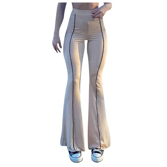 Ramiter Leggings for Women Yoga Leggings Workout High Waist Tummy Control Ruched Booty Pants L,Beige