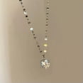 thumbnail image 3 of GKNET Shiny Zircon Thin Line Simple Choker Necklace Women Delicate Jewelry Collana Bijoux WY4-Silver-, 3 of 9