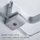 thumbnail image 4 of Tempered Glass Bathroom Shelf, 50cm Shower Wall Shelf, No Drilling Rectangular Wall Mounted Mirror Front Shelf with Anodized Aluminum Rail Fixin, 4 of 4