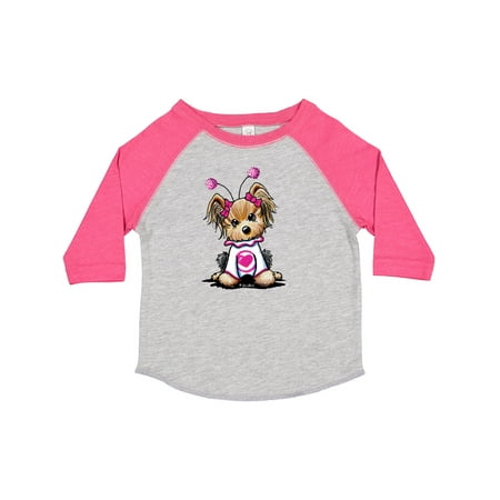 

Inktastic Love Bug Yorkie Gift Toddler Boy or Toddler Girl T-Shirt