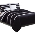 thumbnail image 1 of Mocassi Comforter Set - Isabella Pleated Ruched Bed-in-a-Bag with Smart Sheet Set and Matching Decorative Pillows - 12-Piece Set, King/California King, Black, 1 of 6