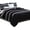 Black, variant on Elegant Comfort 12-Piece Bed-in-a-Bag, Isabella Pleated Ruched Ruffled Comforter Set, 6-Piece Sheet Set Featuring Smart Pockets, Decorative Pillows, All Season Bedding, California King, Silver