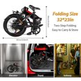 thumbnail image 2 of Gocio 20" Folding Electric Bike, Electric Bicycle with Double Shock Absorption 500W EbikeProfessional 7 Speed Electric Commuter Bike Ebike for Adult 374.4WH Electric Bike, 2 of 8