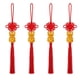thumbnail image 2 of Juego de 4 adornos Feng Shui para Año Nuevo | Borlas colgantes rojas con nudo y monedas para la buena suerte y la riqueza | Decoración para puerta, pared y coche para la fiesta de Año Nuevo chino, 2 of 7