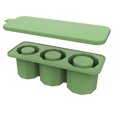 thumbnail image 1 of onlyliua Liquidación Bandeja de Hielo Reutilizable con Tapa para Moldes de Hielo 3 Silindros Huecos Vasos para Tazas para Cócteles Bebidas de Whisky y Café, 1 of 2