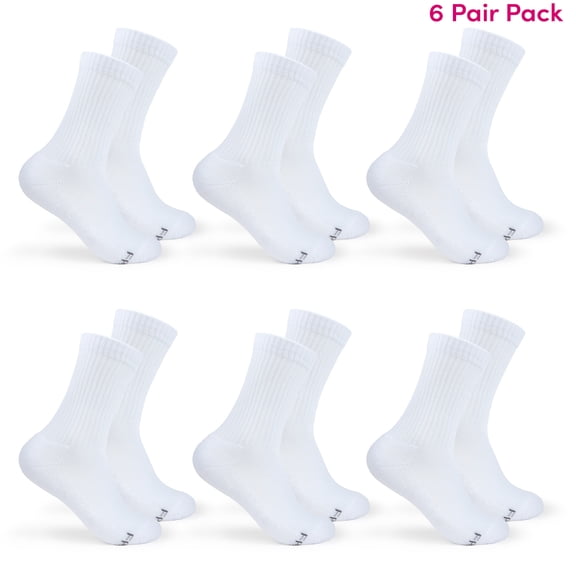 Fruit of the Loom All Day Comfort Women's Socks, Sizes 4-12, 6-Pack