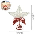 thumbnail image 3 of Christmas Ornaments Gradient Color Tree Top Star With Lights Christmas Tree Decoration Props Scene Layout Wrought Iron Five-pointed Star Christmas Lights Outdoor, 3 of 3