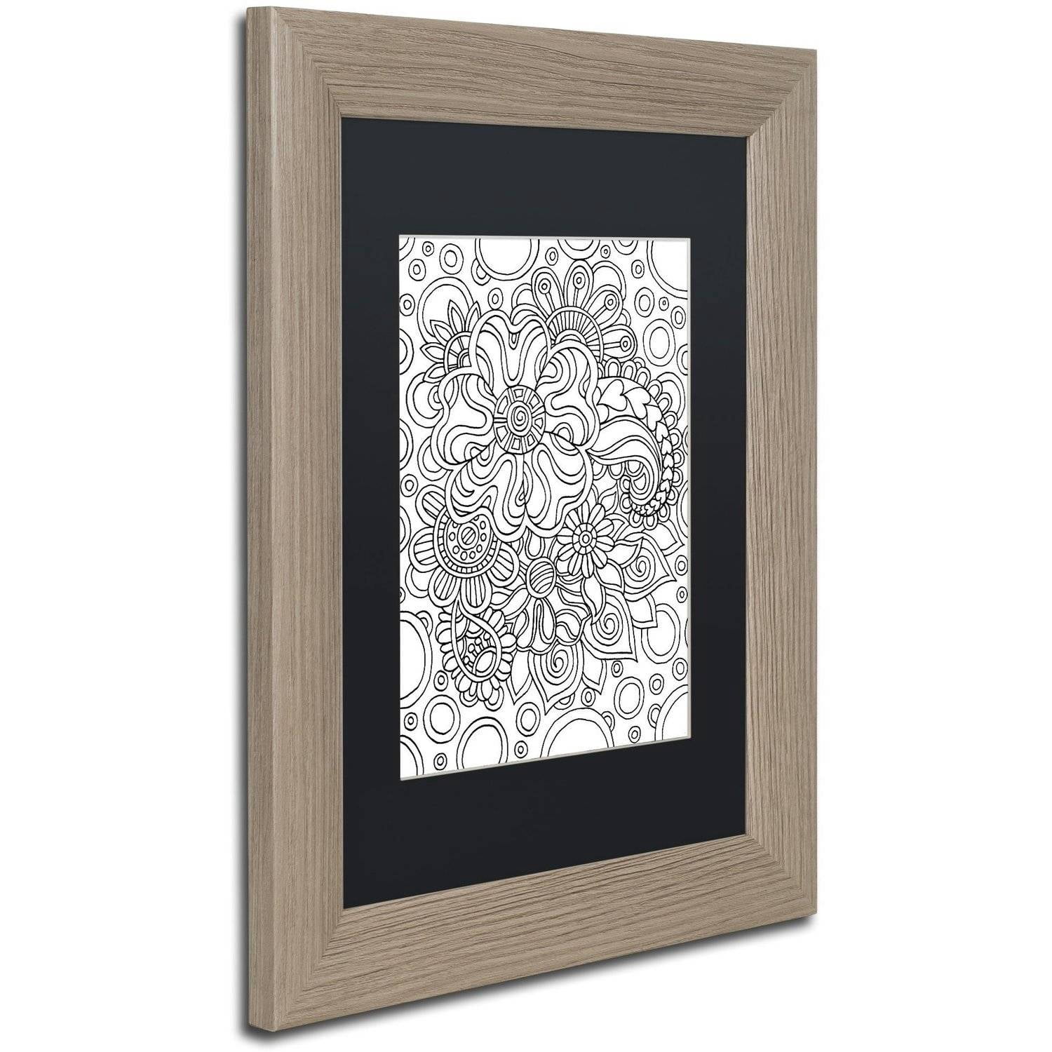 Trademark Fine Art "Mixed Coloring Book 54" Canvas Art by Kathy G. Ahrens, Black Matte, Birch Frame