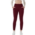 thumbnail image 2 of Maqroz Womens Leggings Thermal Fleece Lined High Waist Winter Warm Thick Stretch Active Workout Pants with Pockets, 2 of 7