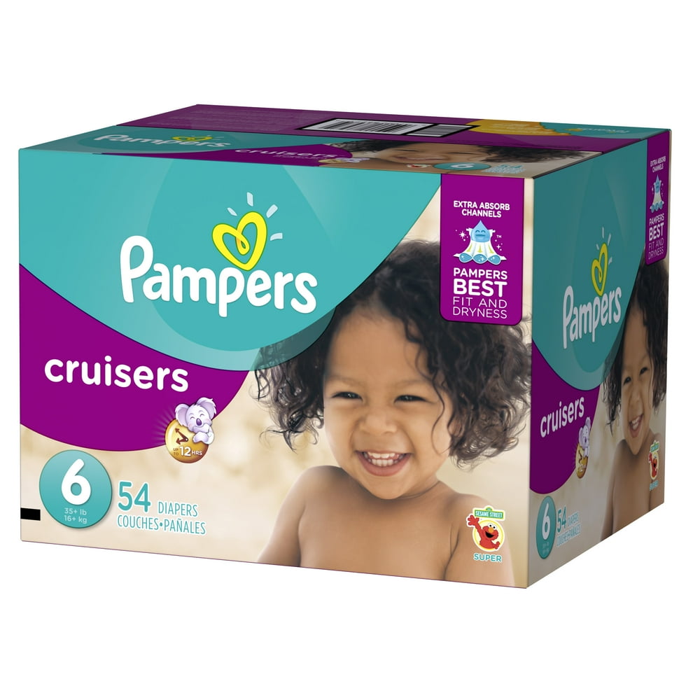 Pampers Cruisers Diapers Size 6 54 count - Walmart.com - Walmart.com