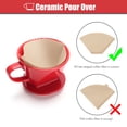 thumbnail image 4 of YACEYACE Pour Over Coffee Dripper, Single Red Ceramic Pour Over, Medium Pour Over Coffee with 3 Holes, 4 of 7
