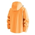 thumbnail image 7 of Jacket With Hood Waterproof Fashion Casual Women's Solid Color Blouses Long Sleeve Zipper Pocket Hooded Casual Fashionable Top Yellow Xl, 7 of 7