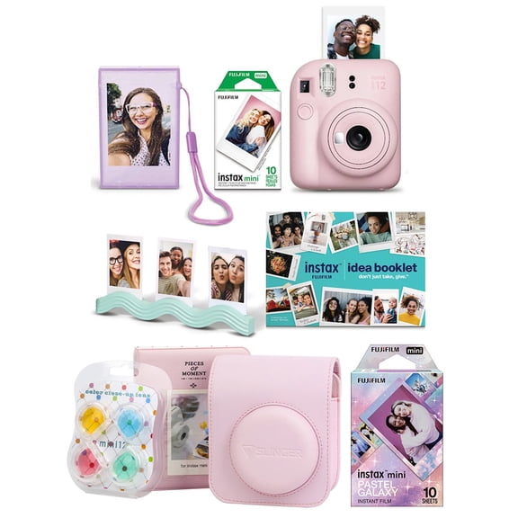 Fujifilm Instax Mini 12 Instant Film Camera Holiday Bundle 2026 - Black