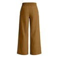 thumbnail image 4 of cocolona Linen Pants Women Summer High-waisted Wide Leg Beach Pants Trendy Casual Baggy Drawstring Trousers with Pockets, 4 of 7