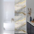 thumbnail image 3 of Marble Grey Window Privacy Film, Modern Gold Luxury Neutral Texture Static Cling UV Sun Blocking Heat Control Window Tint Day and Night, Non-Adhesive One Way Windows Privacy Cover 17.7''x78.7'', 3 of 7