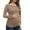 Khaki, variant on Womens Maternity Shirts Fall Long Sleeve Crew Neck T-Shirts Pregnancy Shirts Side Ruched Tunic Casual Mama Tops