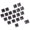 Transparent black, variant on Soft Clear Kitten Keycaps with Heart Design, Customizable for Mechanical Keyboards 21pcs
