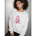 thumbnail image 2 of Anime Girl Shy W Heart Sweatshirt Women -Image by Shutterstock, Female 4X-Large, 2 of 4