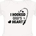 thumbnail image 4 of Inktastic I Hooked Gigi's Heart with Fishing Rod Boys or Girls Long Sleeve Baby Bodysuit, 4 of 5
