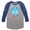 Grey, variant on Mega Man Mega Face Adult Raglan Baseball T-Shirt